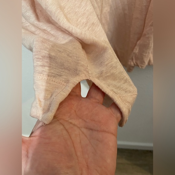 Tahari 100% linen 3X Long Sleeve Open Cardigan hooded dusty rose Gorgeous - Picture 7 of 7